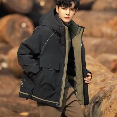 2025冬季新款羽绒服工装冲锋衣男女同款保暖休闲户外宽松外套情侣