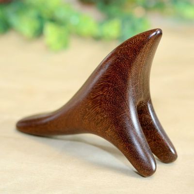 金丝檀木加厚加大三角按摩雀双脚实木足底按摩器经络穴位全身通用