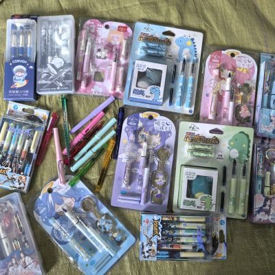 库存品牌钢笔套餐10支按动款 热敏可擦款 三年级初学者0.38mm笔尖