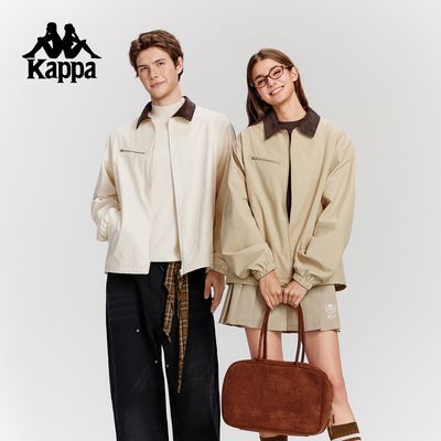 【Kappa】卡帕背靠背运动外套女春新品巴恩风防泼水底特律夹克上衣男