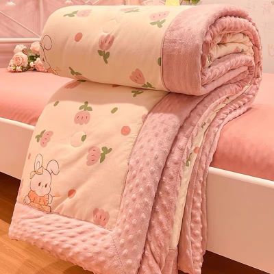 A类母婴级正品豆豆被秋冬款婴儿可用幼儿园被子可水洗四季被绒