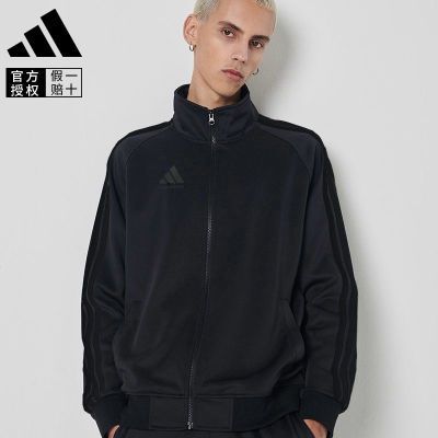 正品adidas阿迪达斯外套男女春秋经典条纹运动服情侣休闲夹克上衣