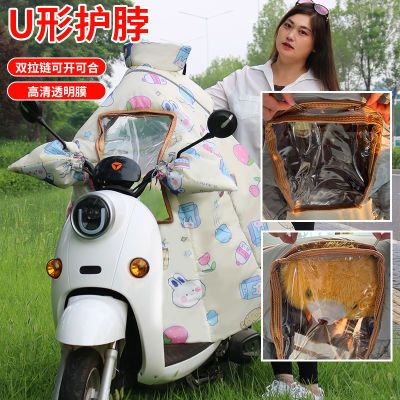 电动车亲子儿童挡风冬季加厚加绒加大保暖防水电瓶车带宝宝防寒