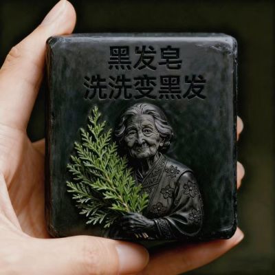 香港大薬房侧伯叶墨早莲五黑养发皂满头白防脱/弹力素乌发皂