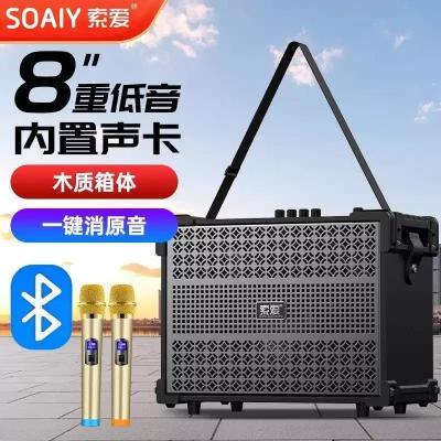 索爱Q80户外大功率重低音广场舞音响演出直播K歌广告促销背带音箱