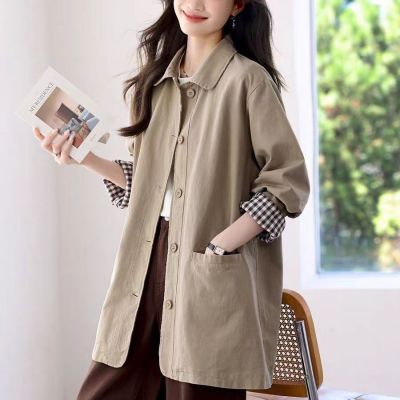 杭州意法风衣中老年风衣春秋百搭款妈妈外套【7天内发货】