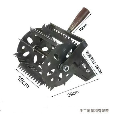 新款轮式锄草神器农用升级手推除草松土锰钢淬火锯齿耘锄加厚加宽