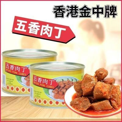 金中牌五香肉丁罐头142即食猪肉熟食方便饭菜速食泡面拌面