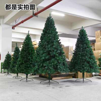 圣诞节仿真装饰PVC圣诞树1.8米650头商场家用布置加密裸树
