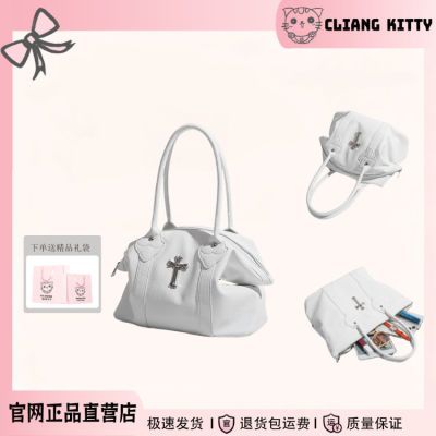CLIANG KITTY2新款小众大容量包同款十字架托特单肩手提腋下包包