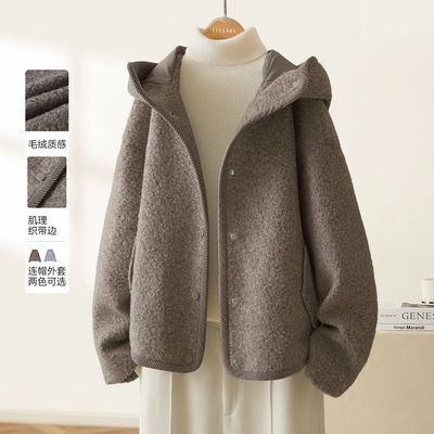 ���ڲ�����IHIMI/���ס���ʿ��ë��ñ���ס�25����Ů���ж̿��֯�������� 196.99Ԫ