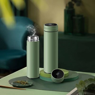 紫豪316不锈钢显温直身保温杯男女通用抗菌智能控温便携办公校园