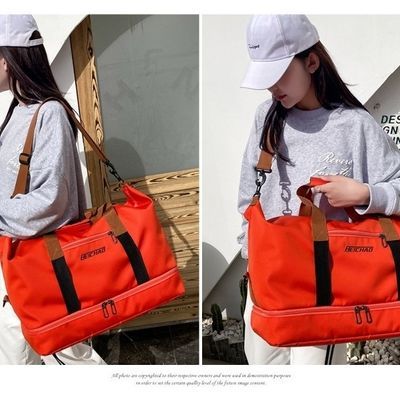 帆布牛津布出差手提大容量行李收纳袋男女运动健身包轻便携防水