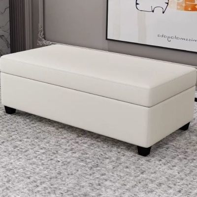 现代轻奢科技布换鞋脚凳定制储物收纳通用型多功能沙发脚踏网红