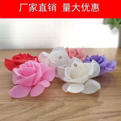 仿真玫瑰泡沫加钻鸡角花头7-8DIY手工装饰花环花朵材料假花100朵【3天内发货】优惠商品图片