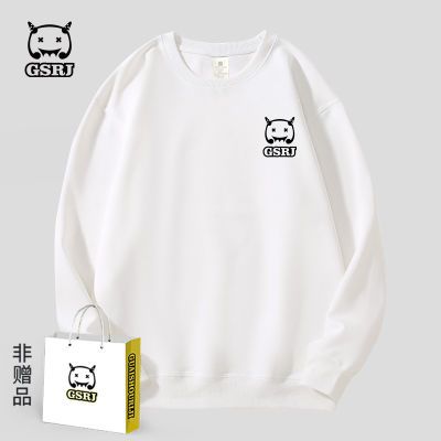 怪兽日记无帽圆领卫衣潮牌时尚印花2024年春秋流行情侣学生上衣