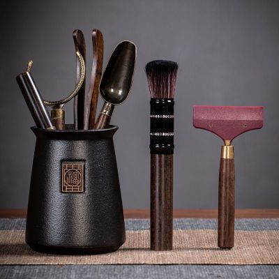 茶道六君子6件套茶刀茶具用品茶夹高档茶具配件全套茶君子六件套