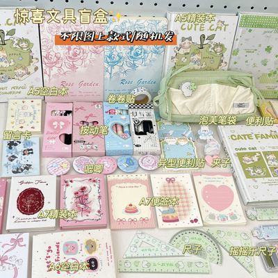 超值学习大礼包文具本子按动笔笔袋随心配高颜值开学必备盲盒套装