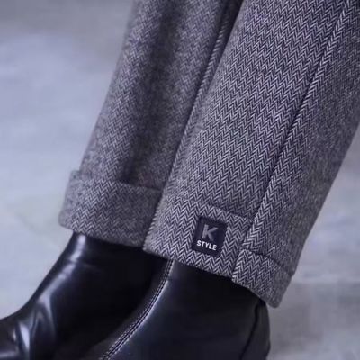 男女2025秋冬季裤子加绒呢子阔腿筒裤秋冬长裤外穿百搭九分裤子