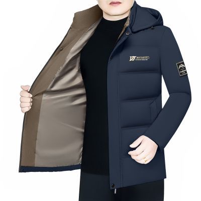 2025新款冬季加绒加厚休闲中青年保暖棉服棉衣男士派克服棉袄外套