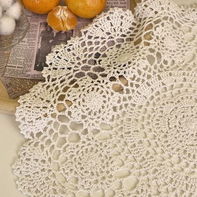 【登上织雾岛】 BS09隔热垫棉蕾丝手工美式乡村田园柜子盖布桌旗