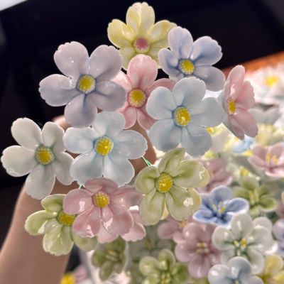 手工永生花摆件花束景德镇陶瓷手工花朵节日国庆节礼物陶瓷花创意
