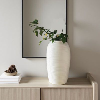 白色陶瓷花瓶大号高档摆件客厅插仿真花干花鲜花水培拉丝养水花瓶