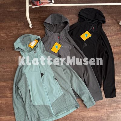 原版鼠家拼接系列男女同款通勤透气保暖抓毛户外长袖连帽拉链外套