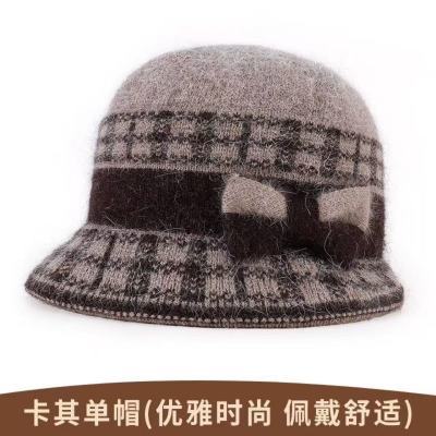 中老年人冬天保暖帽子秋冬毛线帽老太太帽内防寒里加绒加厚棉帽子