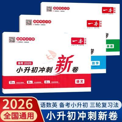 2026一本备考小升初冲刺新卷数学语文英语真题试卷小升初总复习