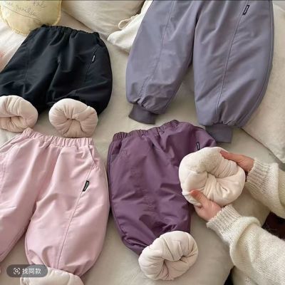 儿童加绒新款加厚宝宝女童棉裤冬季防风保暖三层外穿一条过冬长裤