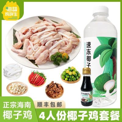 【海蓝鸡鲜生】4人份海南椰子鸡配料火锅套餐 正宗散养文昌走地鸡