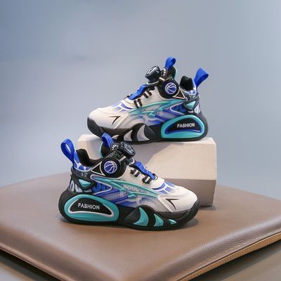 男童运动鞋2025秋冬新款加绒男孩软底皮面篮球鞋中大童儿童跑步鞋