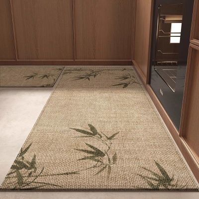 家用厨房专用三防地垫高级比利时绒免洗一擦净长条脚垫室内防摔垫