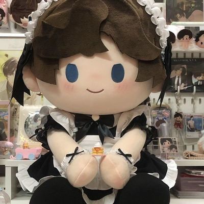 40cm娃衣女仆装正版站姿坐姿一番连衣裙黑色粉色蓝色可爱5件套装