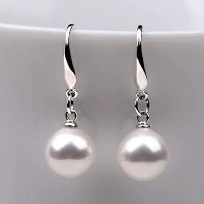正品9999纯银珍珠耳环女新款时尚珍珠耳坠长款气质防过敏耳饰爆款