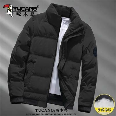 啄木鸟新款冬季男士闲短款棉服加厚保暖立领棉衣潮流韩版棉袄外套