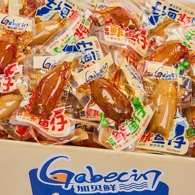 加贝鲜带籽鱿鱼仔香辣烧烤即食海鲜墨鱼类熟食休闲解馋小零食整箱