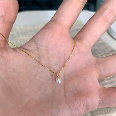 法式迷你珍珠项链女轻奢小众ins气质高级感吊坠锁骨链百搭毛衣链