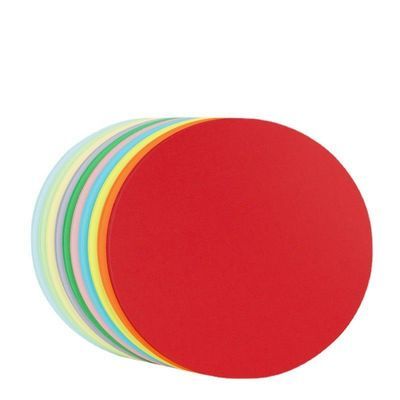 圆形彩色卡纸17/20厘米25厘米29cm36绘画涂鸦手工DIY硬卡纸200克