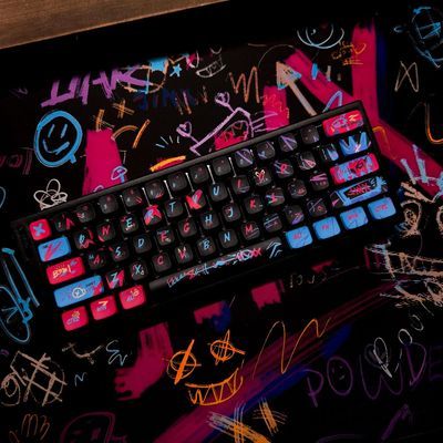 英雄联盟双城之战金克丝键帽机械键盘核动力四面透光适配60/68/75