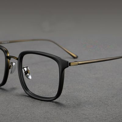 设计师款眼镜框男女款超轻纯钛眼镜框圆框近视可配气质复古高端潮