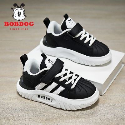 巴布豆正品断码清仓儿童男童鞋子秋冬季学生防水皮面儿童运动鞋女