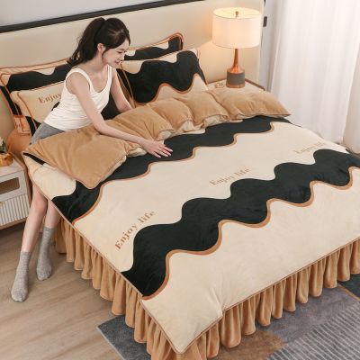 高克重加厚加密牛奶绒被套加绒保暖被套