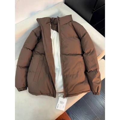 美拉德咖色轻薄羽绒棉服男冬季cleanfit立领棉衣短款不臃肿面包服【15天内发货】
