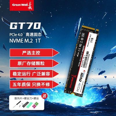 GT70 1TB SSD̬Ӳ֧PS5ʼǱ̨ʽM.2 NVMe PCIe 4.0 706Ԫ