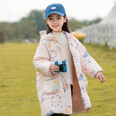 新款儿童2025冬季加厚小童羽绒服宝宝洋气女童中长款韩版卡通外套