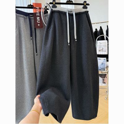 胖妹妹秋季裤子高级感韩系慵懒风巨好看弯刀休闲裤女2025秋季新款