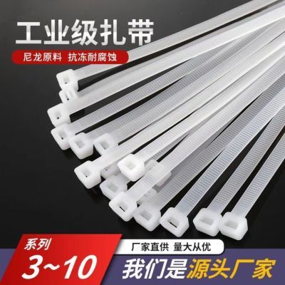 塑料尼龙扎带拉紧器强力束线带固定捆绑带自锁式卡扣黑白色扎线带