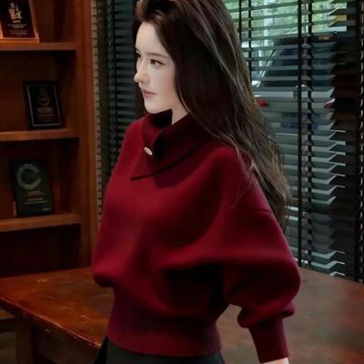 大码女装新品毛衣秋冬秋冬季韩系高知设计感软高领上衣打底针织衫